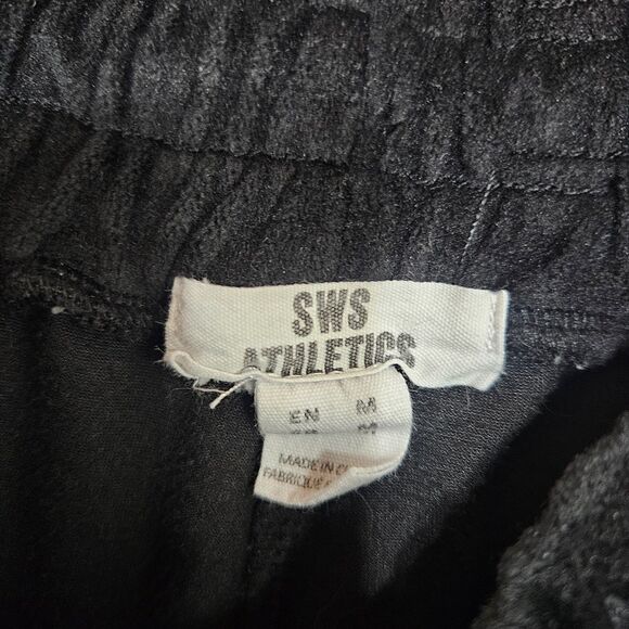SWS Athletics Velour Sweats Bite Me Black Women's Medium Lounge Pants Athleisure - Picture 2 of 9